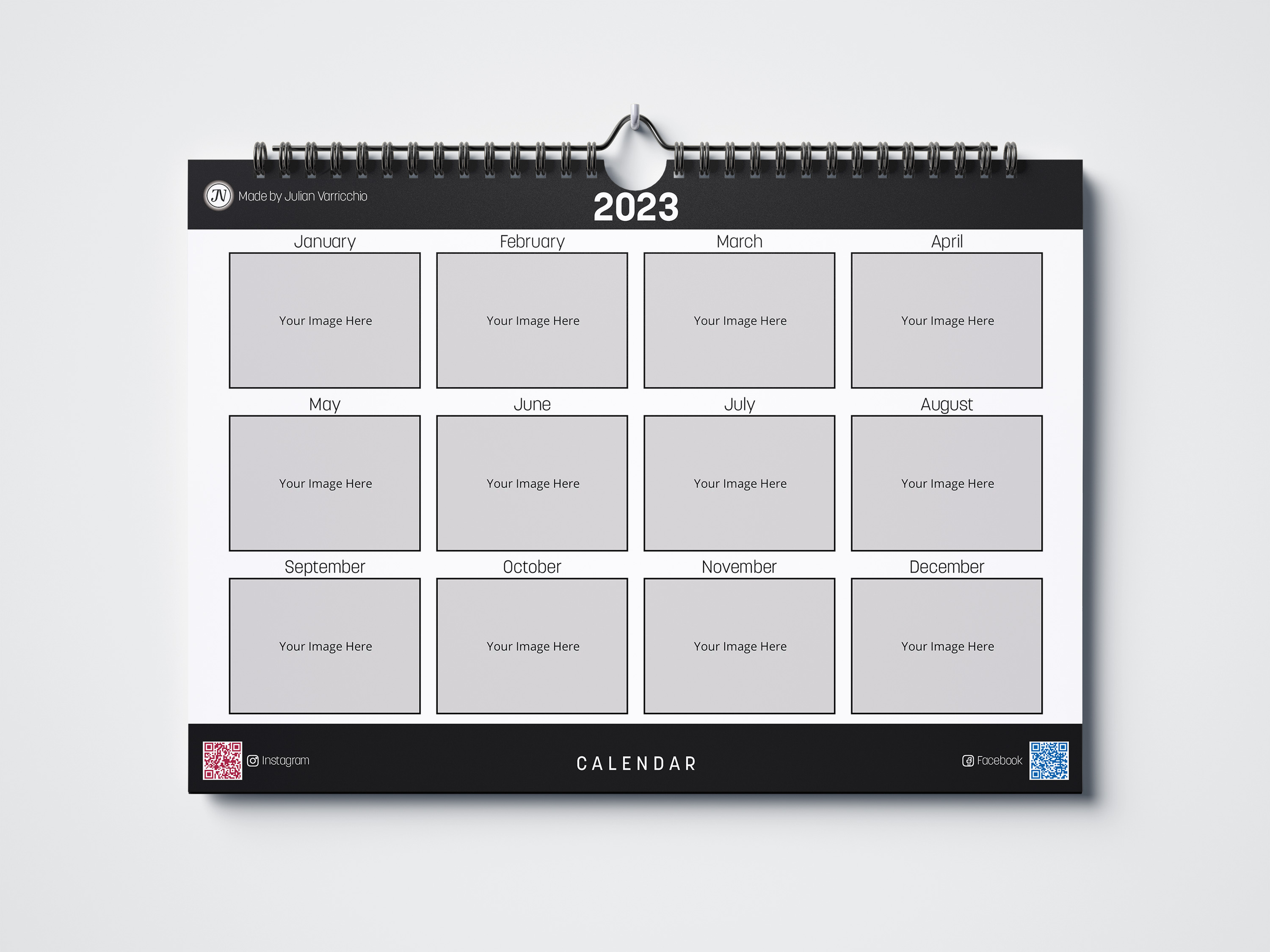 2023 Calendar Template Printing File for Adobe InDesign - Julian Varricchio  Photography